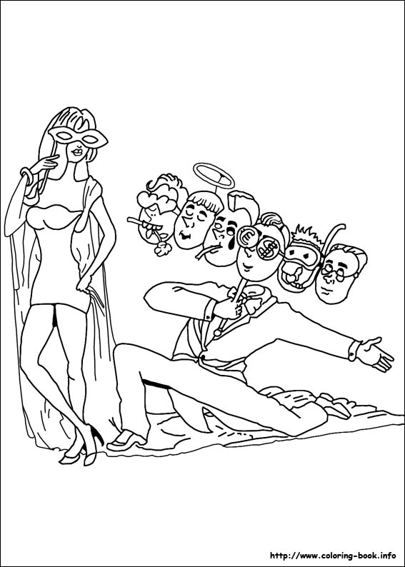 Plansa de colorat cu Carnaval 13 5